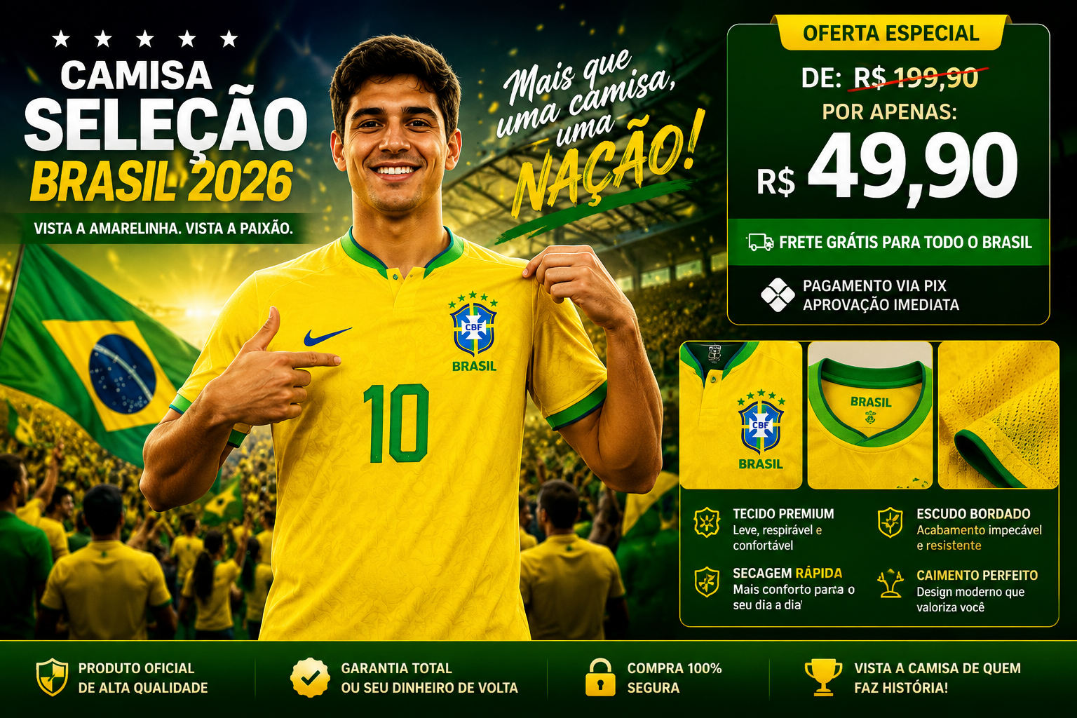 Camisa Seleção Brasil 2026